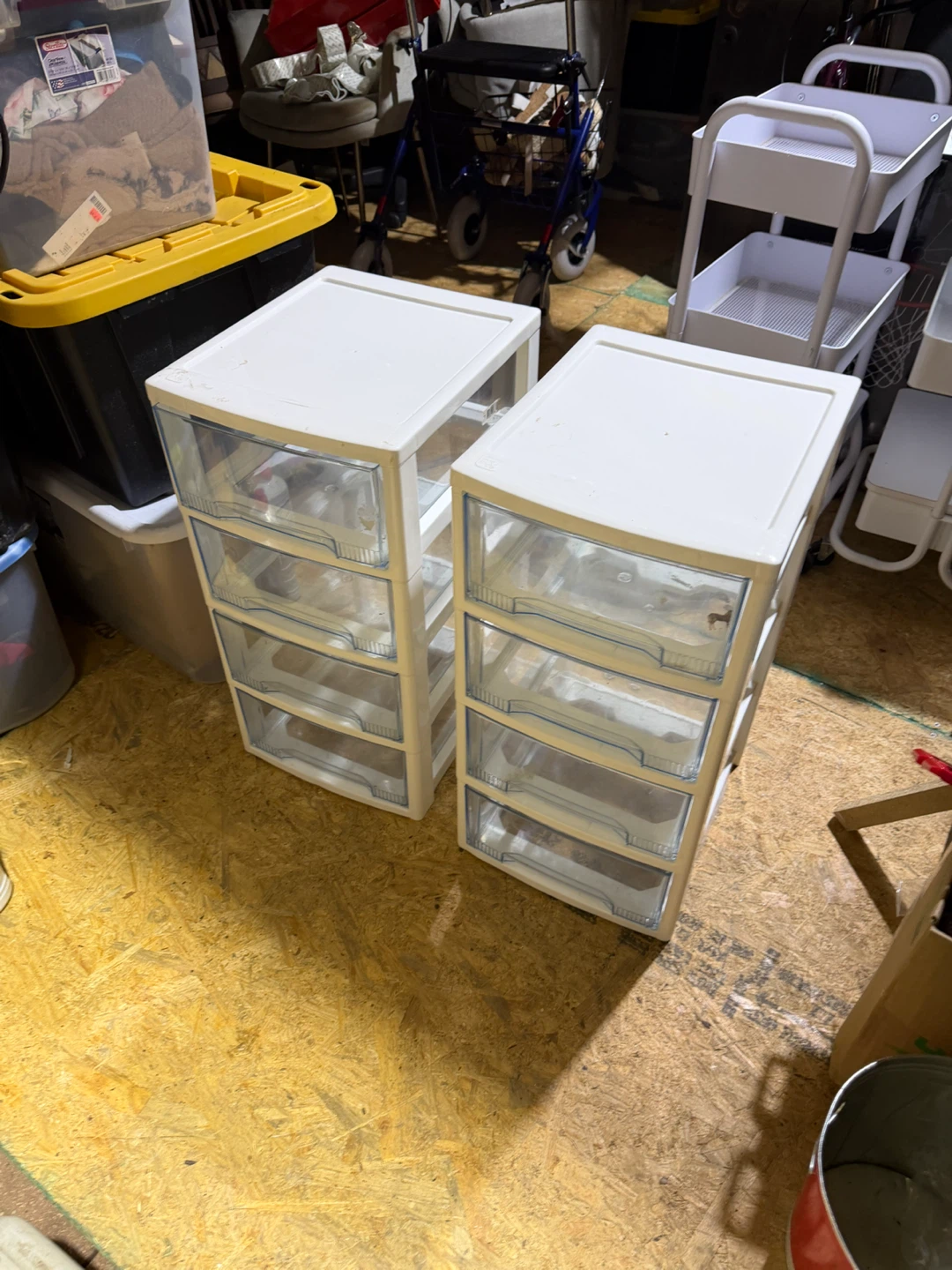 Two 4-Drawer Plastic Storage Units - photo 3