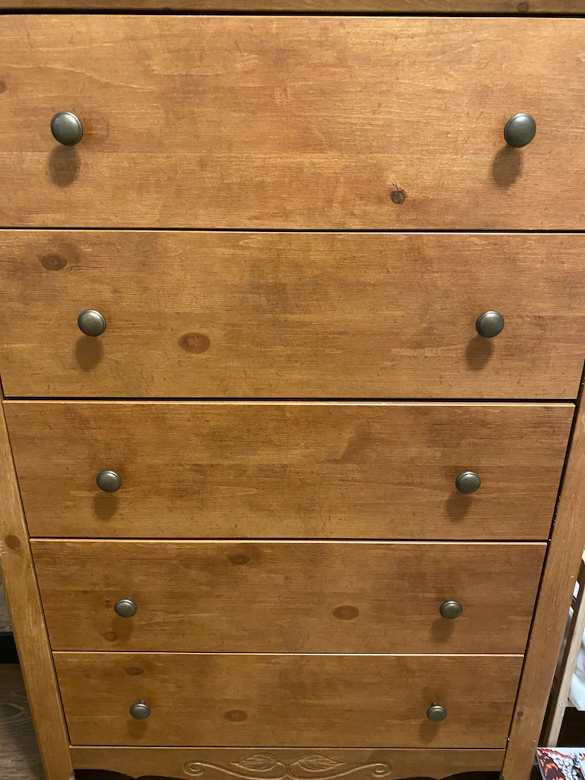 Solid Wood 5-Drawer Dresser