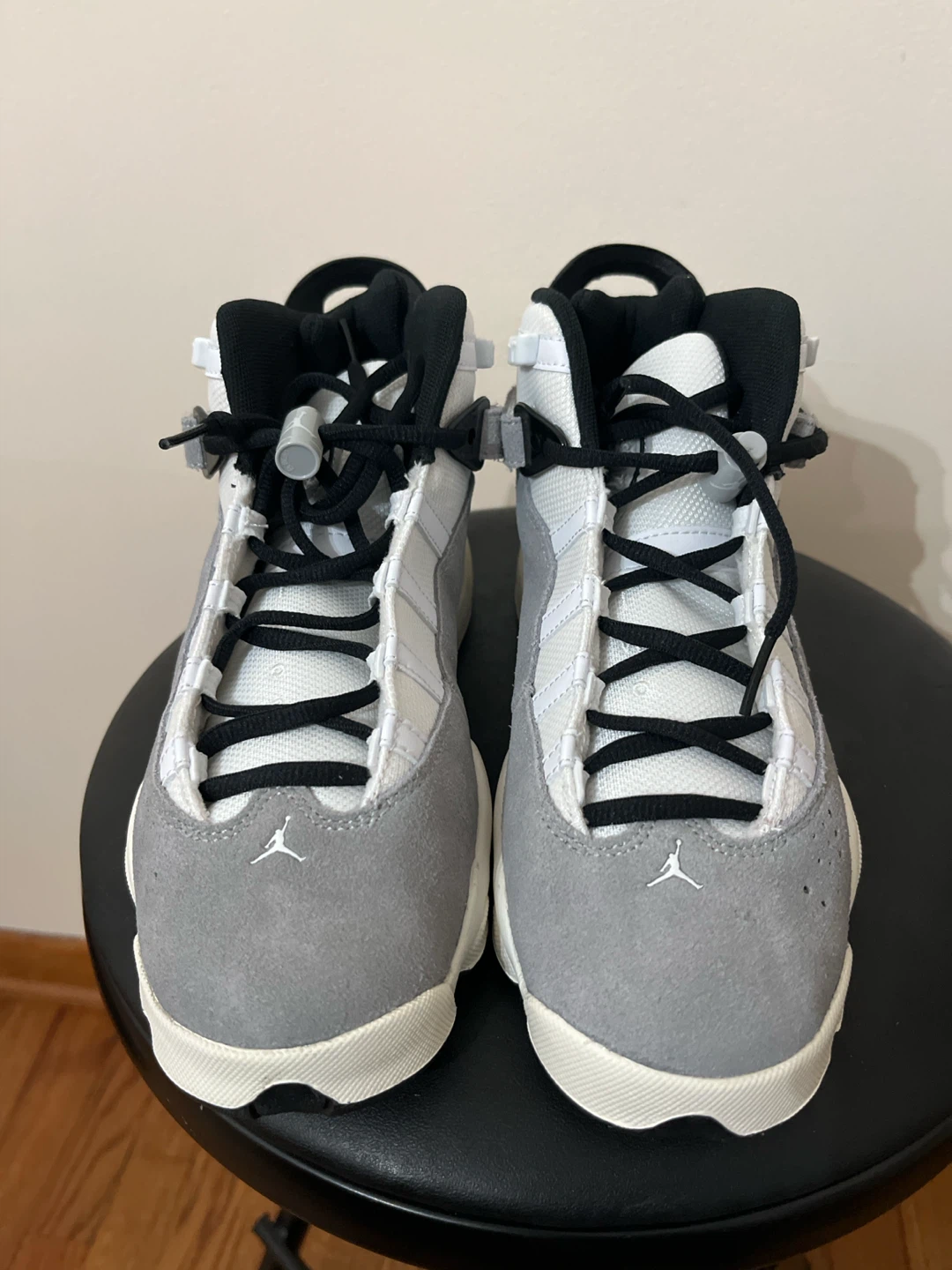 Jordan 6 Rings Sneakers Grey and White - photo 2
