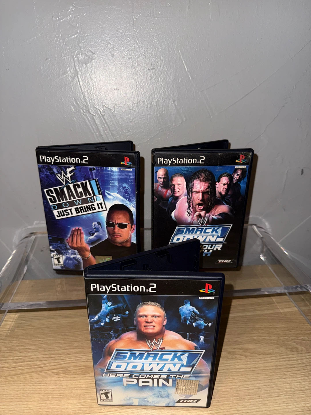 Set of 3 WWE SmackDown PlayStation 2 Games