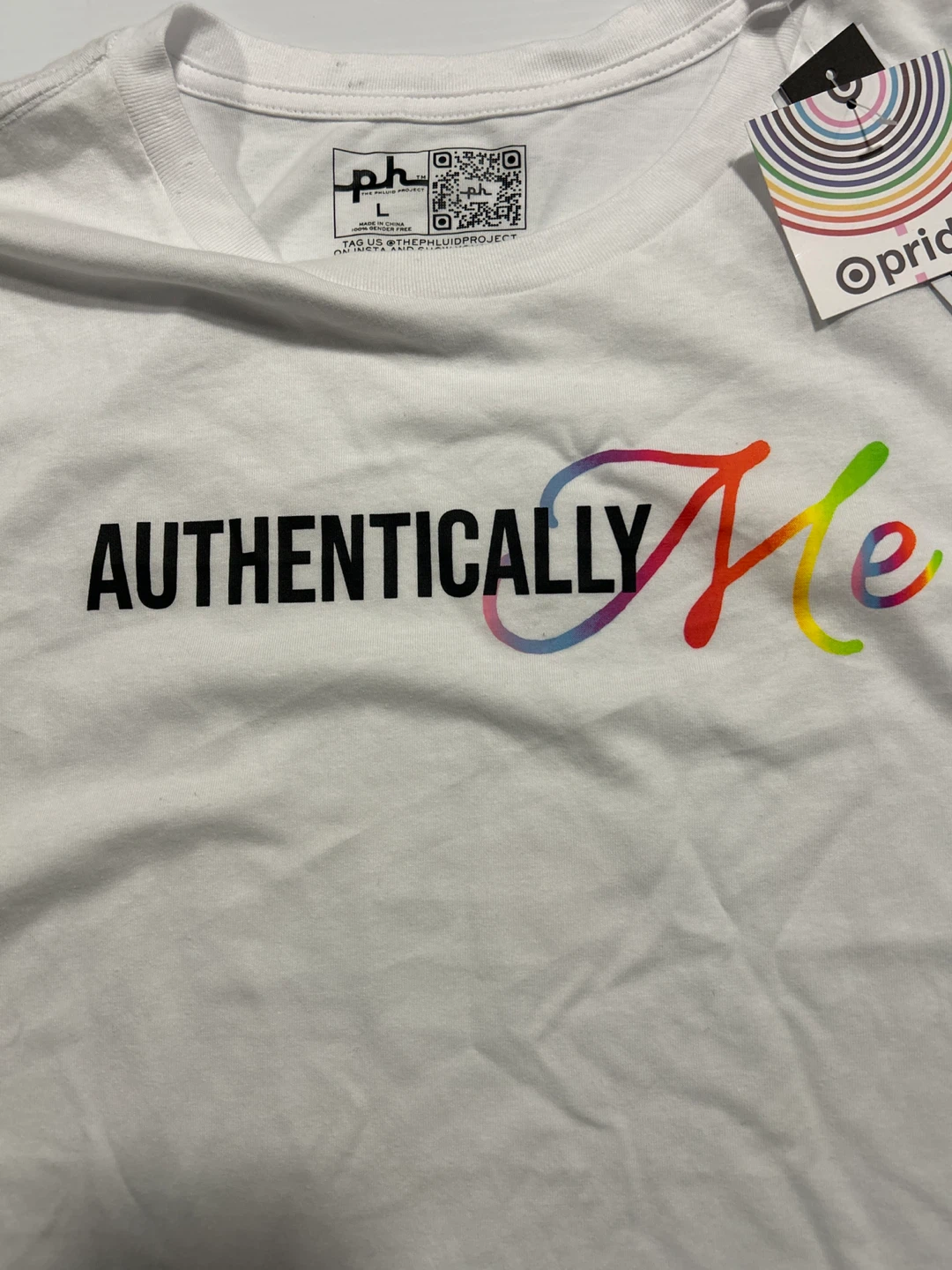 The Phluid Project Authentically Me T-Shirt White Large - photo 2