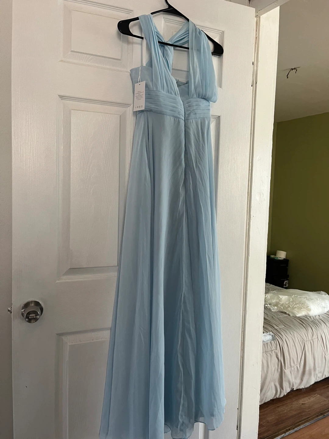 Light Blue Halter Neck Formal Dress - photo 2
