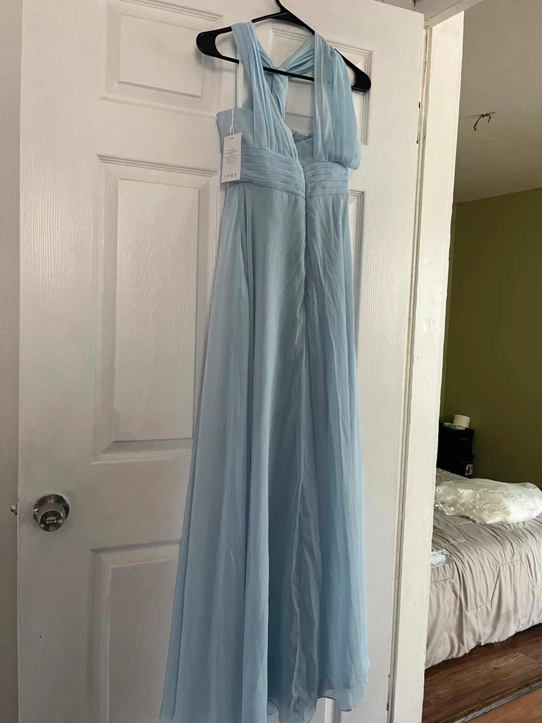Light Blue Halter Neck Formal Dress - photo 4