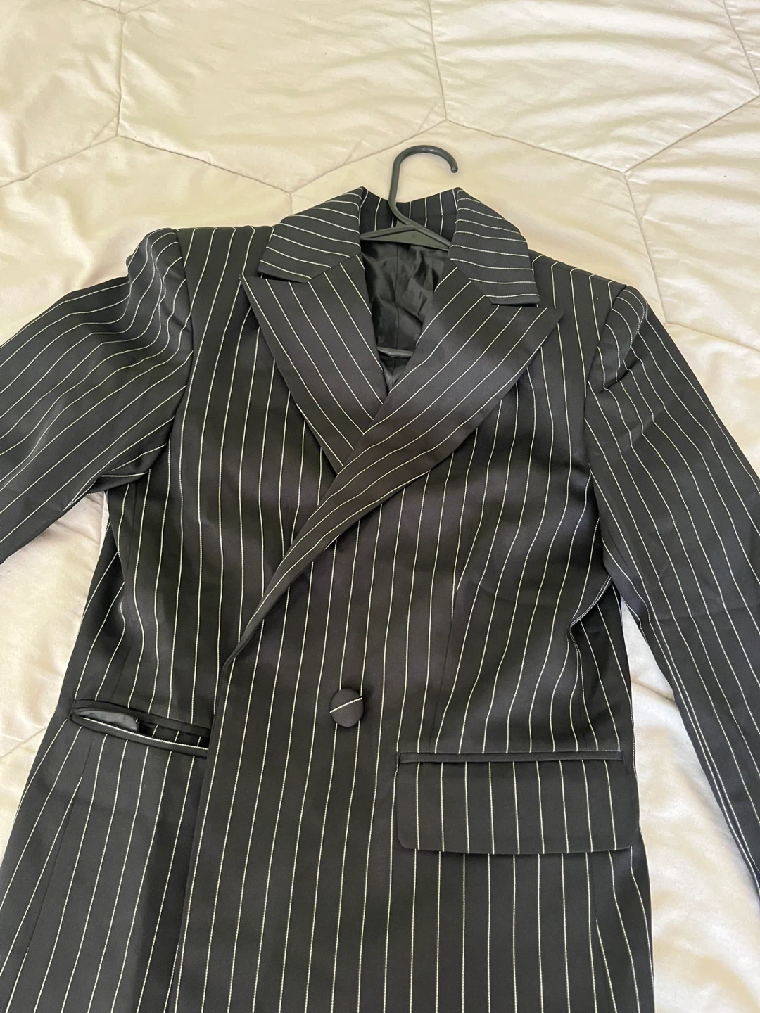 Black and white pinstriped blazer - photo 4