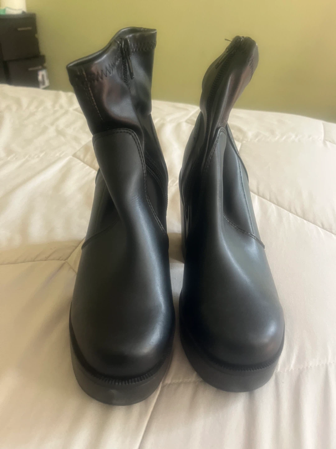 Black Platform Ankle Boots - photo 2