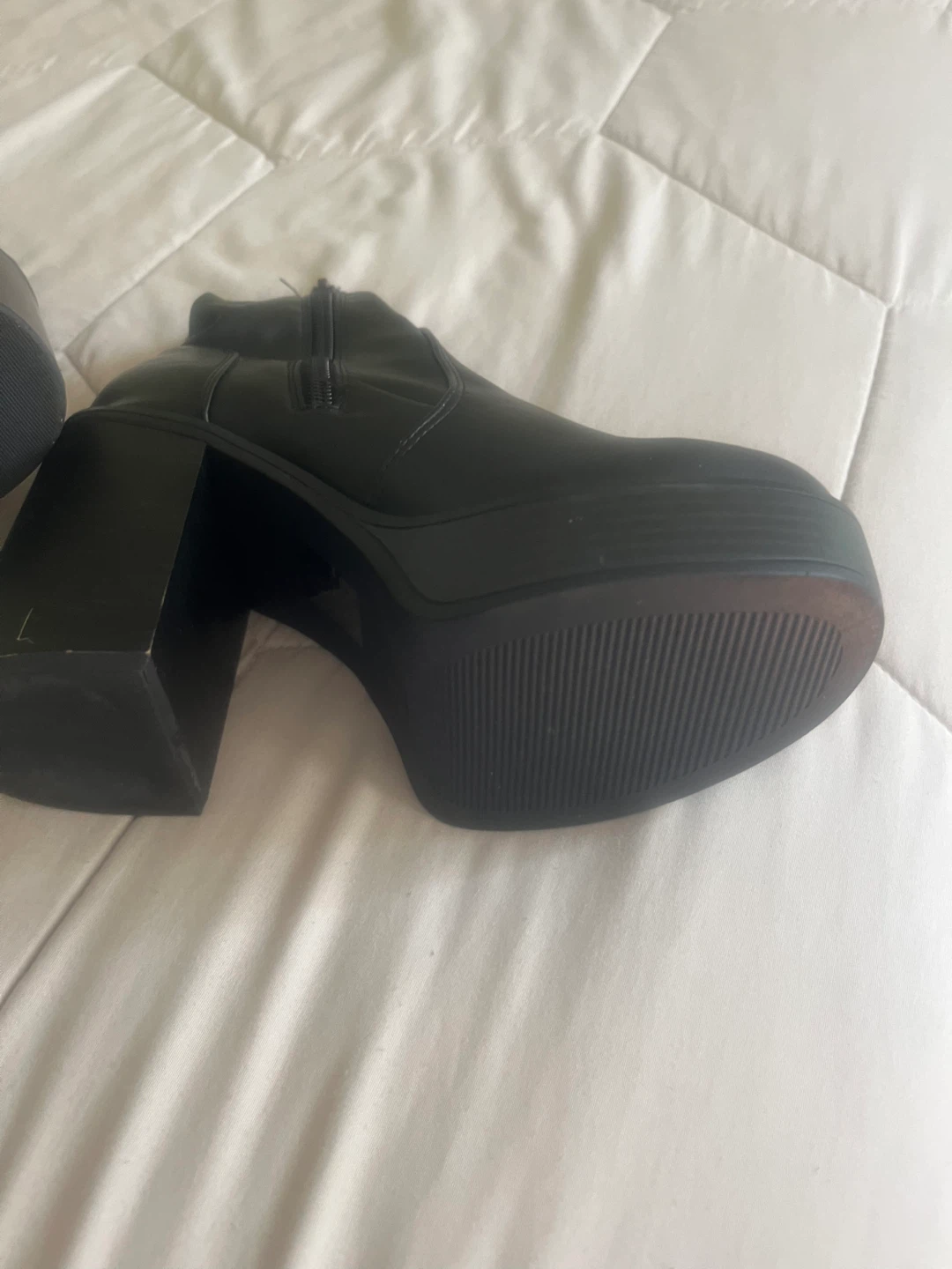 Black Platform Ankle Boots - photo 3