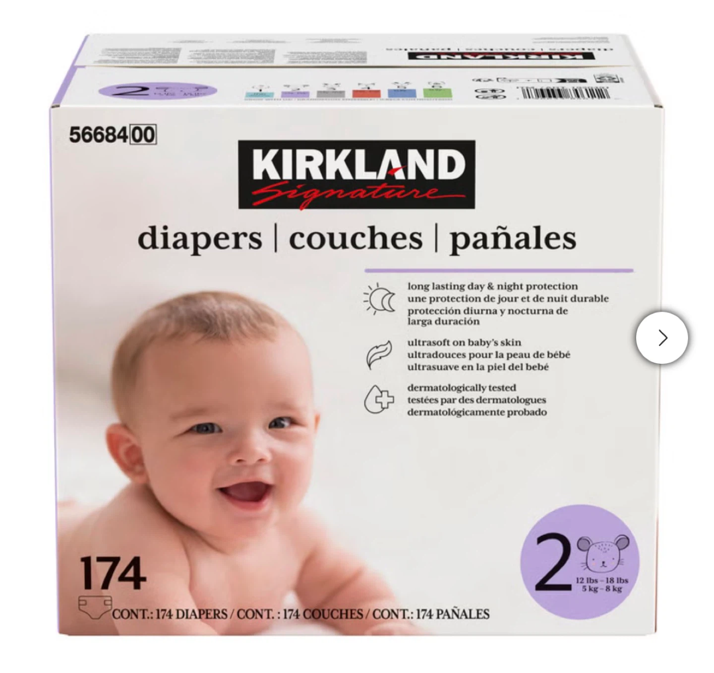 Kirkland Signature Size 2 Diapers - 172 Pack