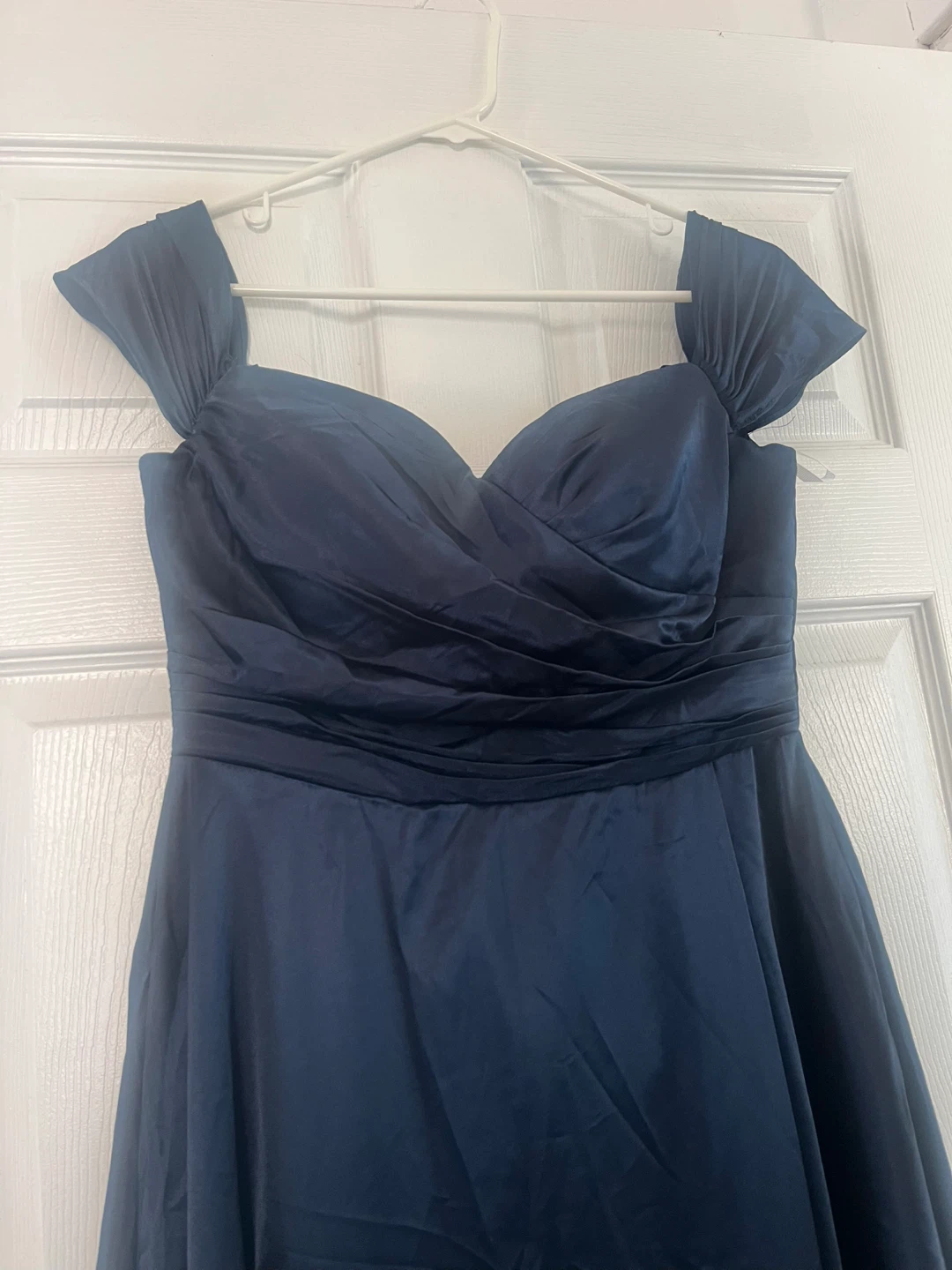 Navy Blue Satin Formal Gown - photo 4