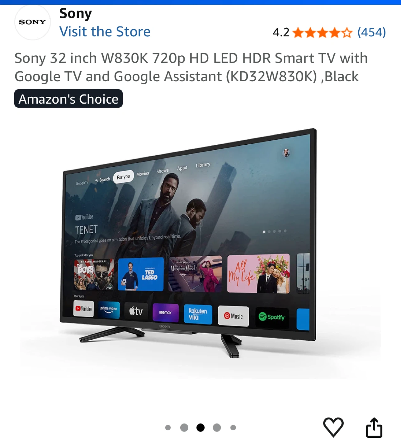 Sony W830K 32" 720p HD HDR LED Google TV Smart TV (KD32W830K) - photo 3