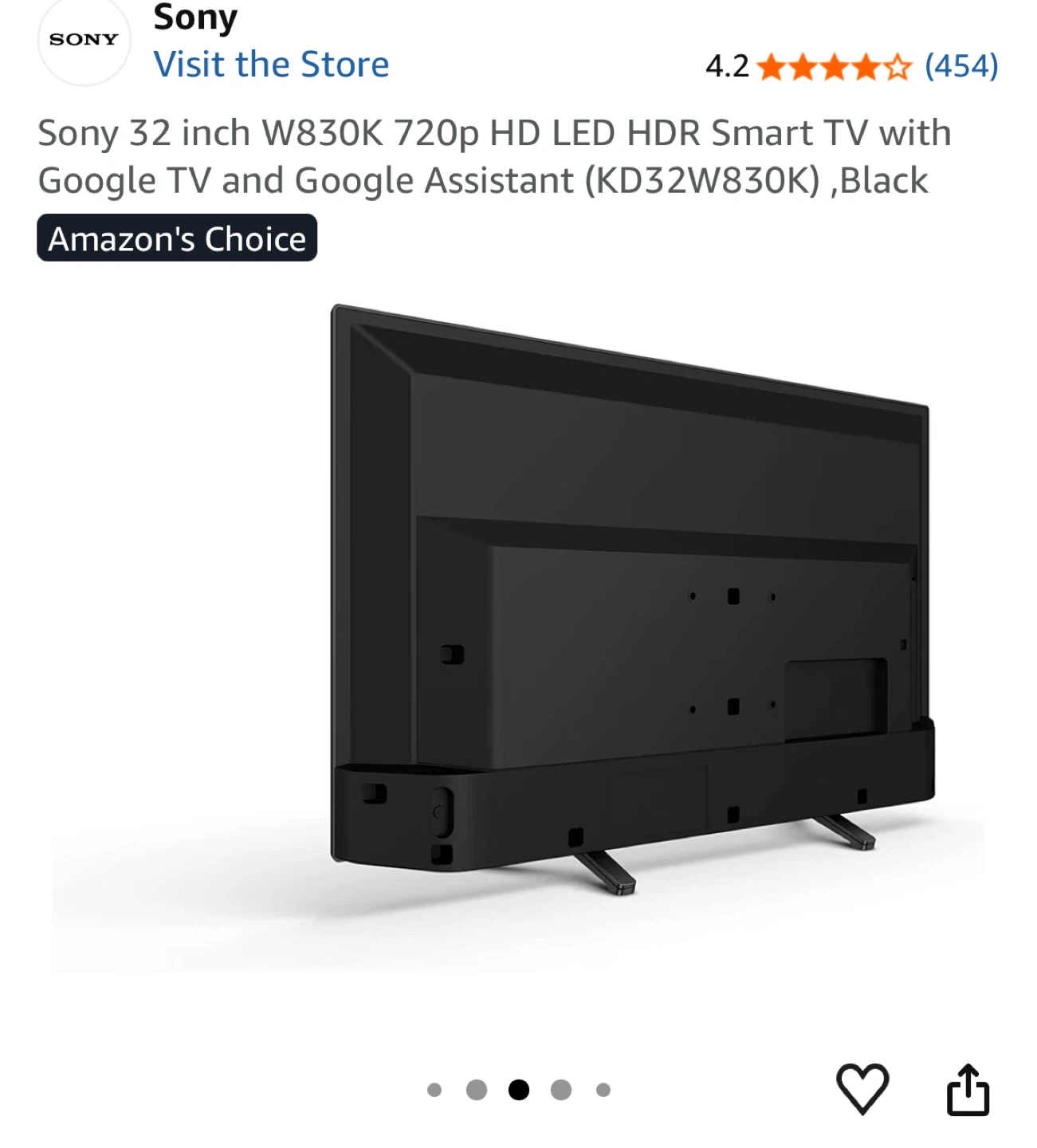 Sony W830K 32" 720p HD HDR LED Google TV Smart TV (KD32W830K) - photo 4