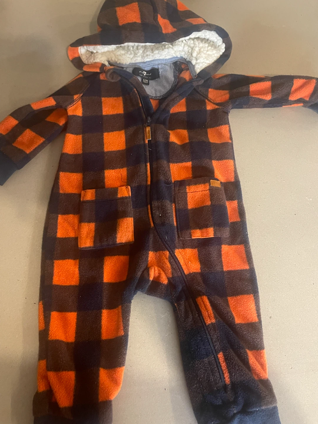 7 For All Mankind baby hooded fleece bunting
