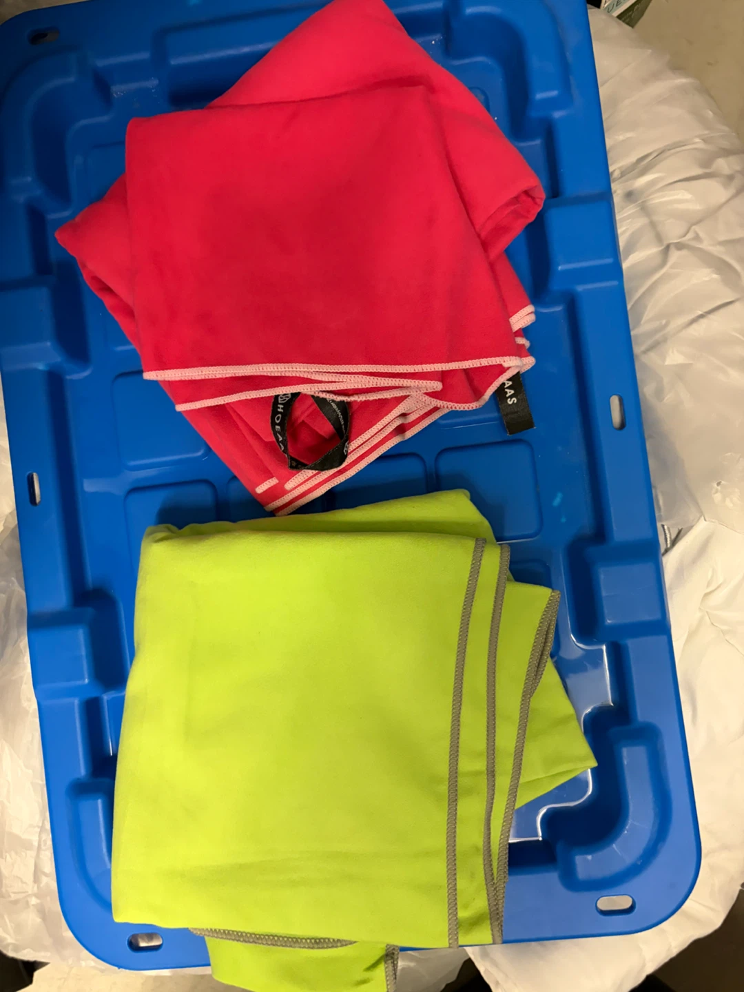 Two Hoeaas Microfibre Towels