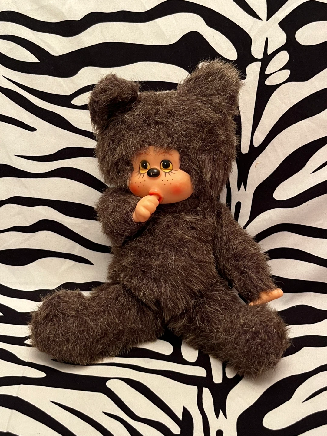 🤎 Vintage Sekiguchi Monchhichi Friends Thumb-Sucking Bear 🤎 - photo 2