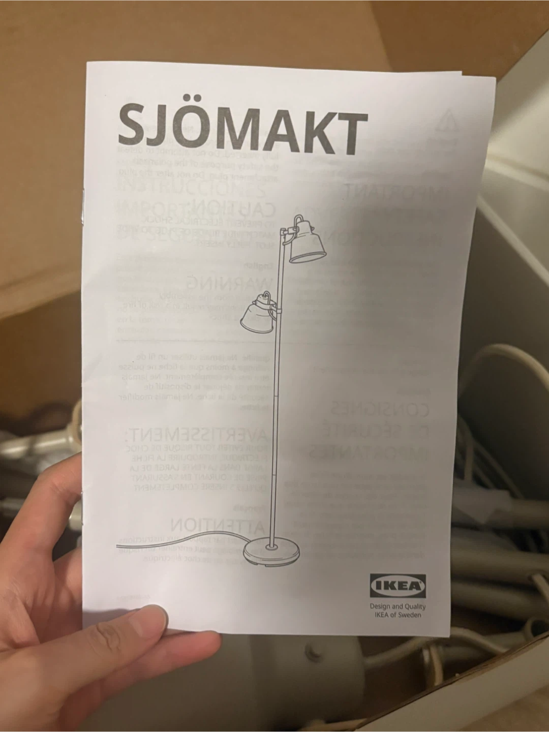IKEA SJÖMAKT 2-Spot Floor Lamp, Never Used, Bulb Included - photo 3