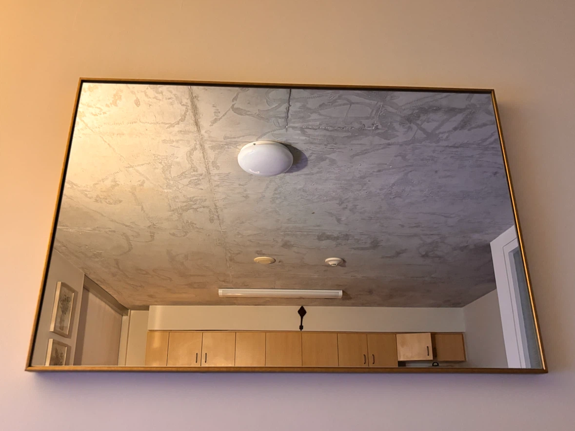 Large Gold Framed Rectangular Wall Mirror