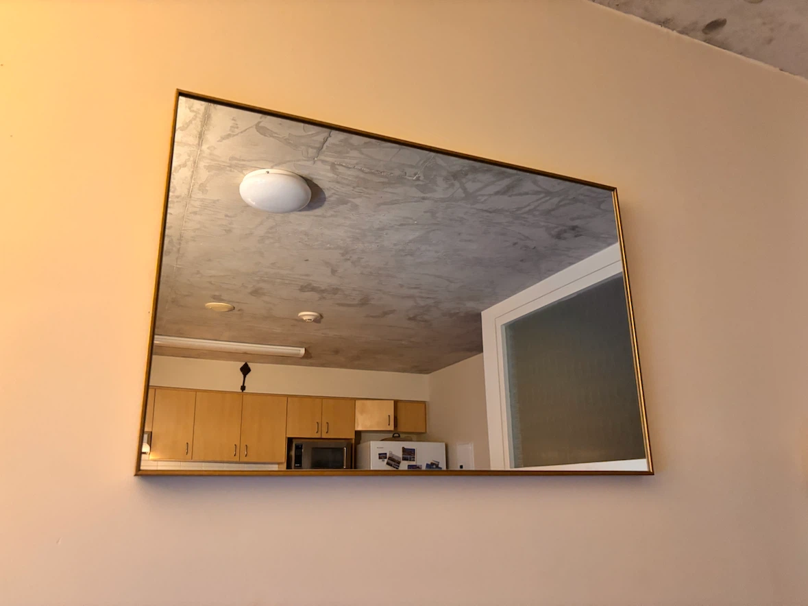 Large Gold Framed Rectangular Wall Mirror - photo 2