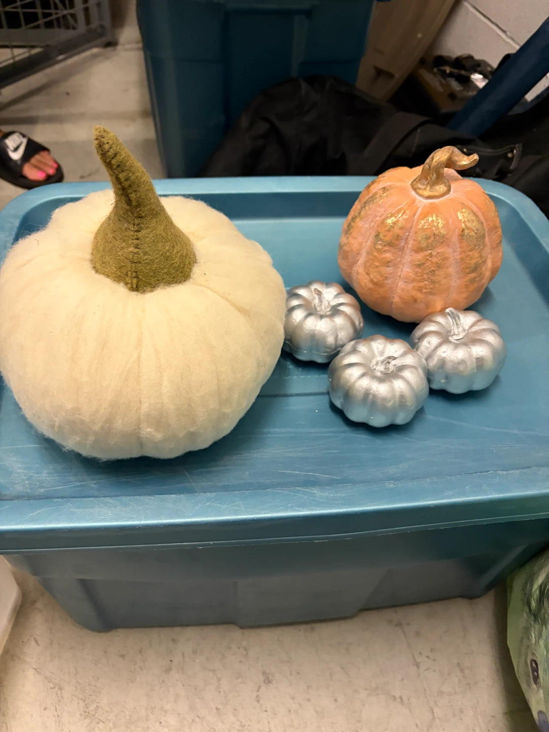 Set of 5 Assorted Decorative Pumpkins