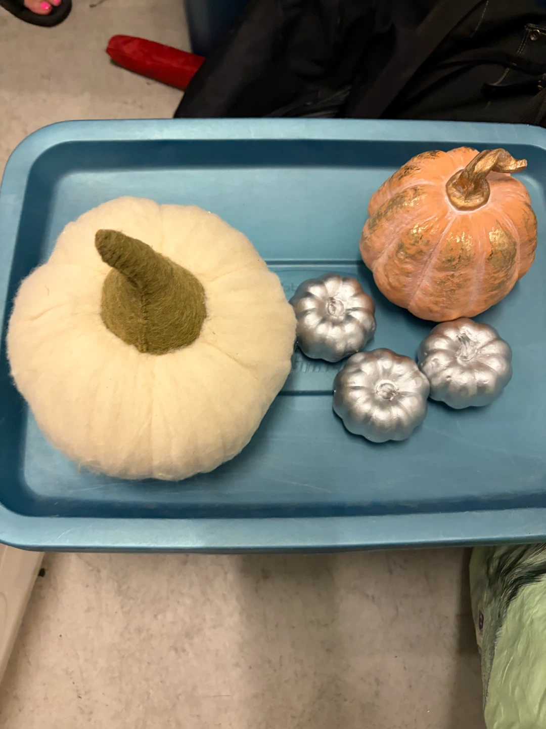 Set of 5 Assorted Decorative Pumpkins - photo 2