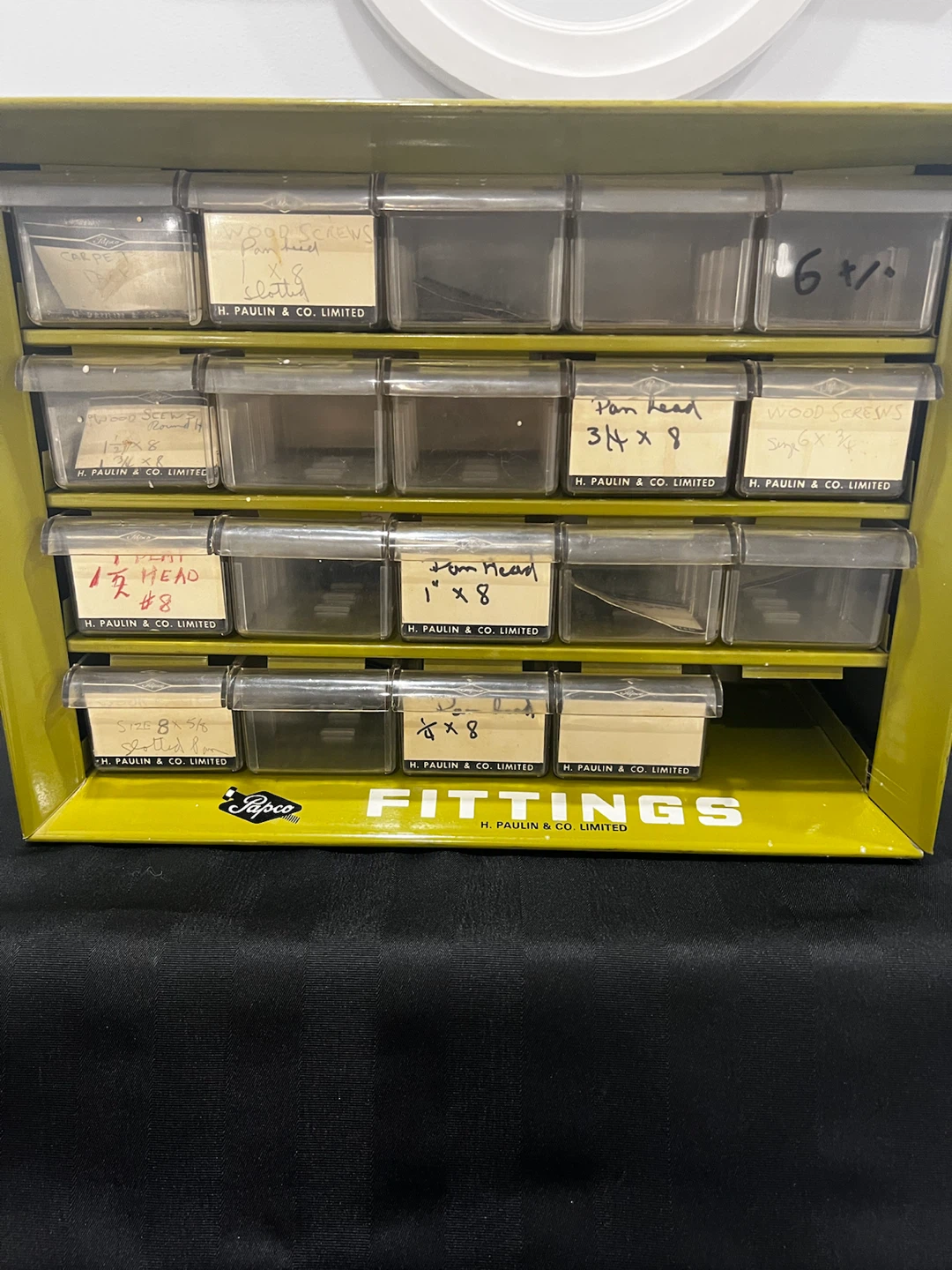 Vintage Papco Metal Hardware Storage Cabinet