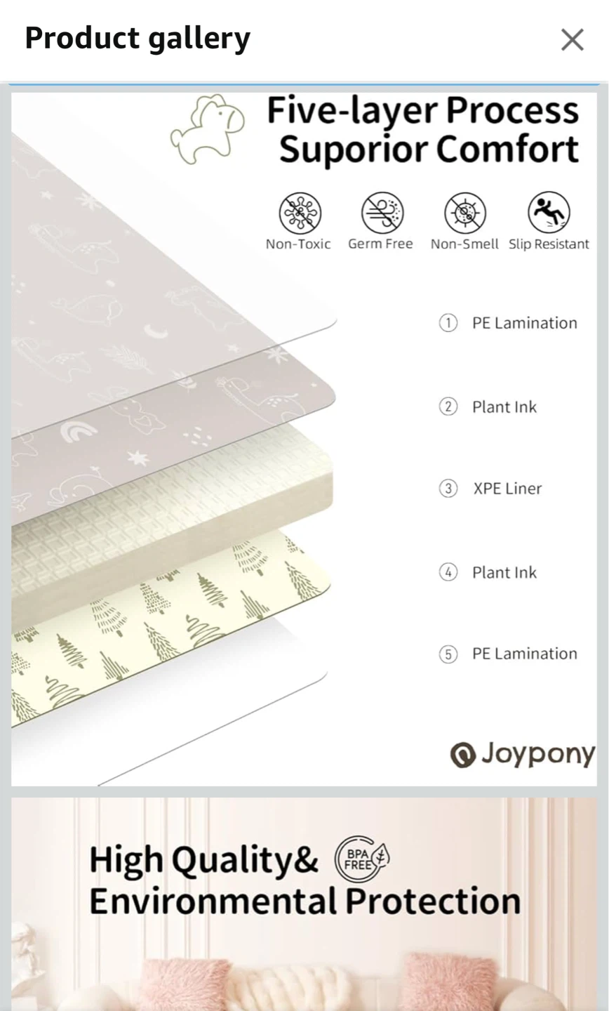 Joypony Foldable Reversible Baby Play Mat - photo 2