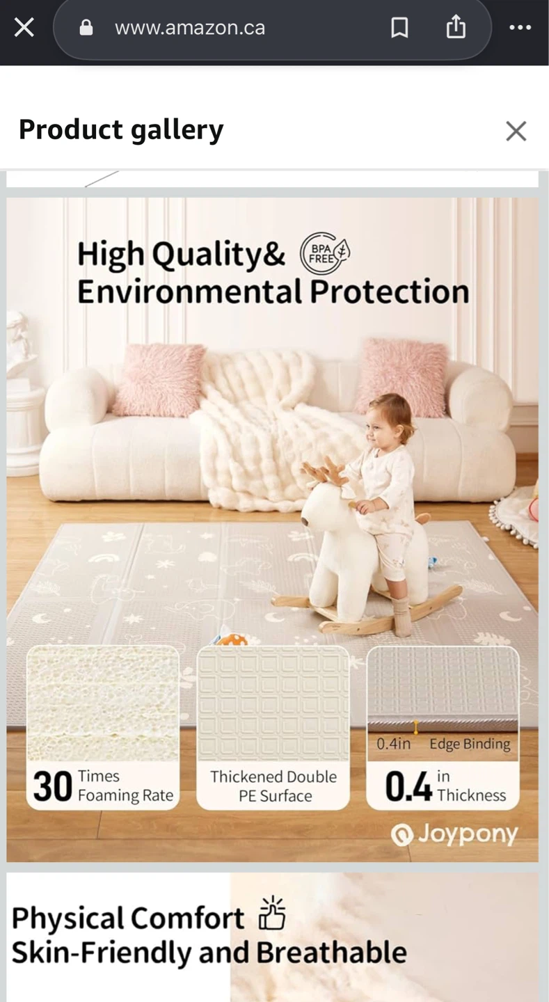 Joypony Foldable Reversible Baby Play Mat - photo 3