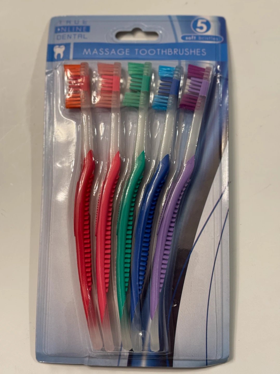 True Inline Dental Massage Toothbrushes 5-Pack