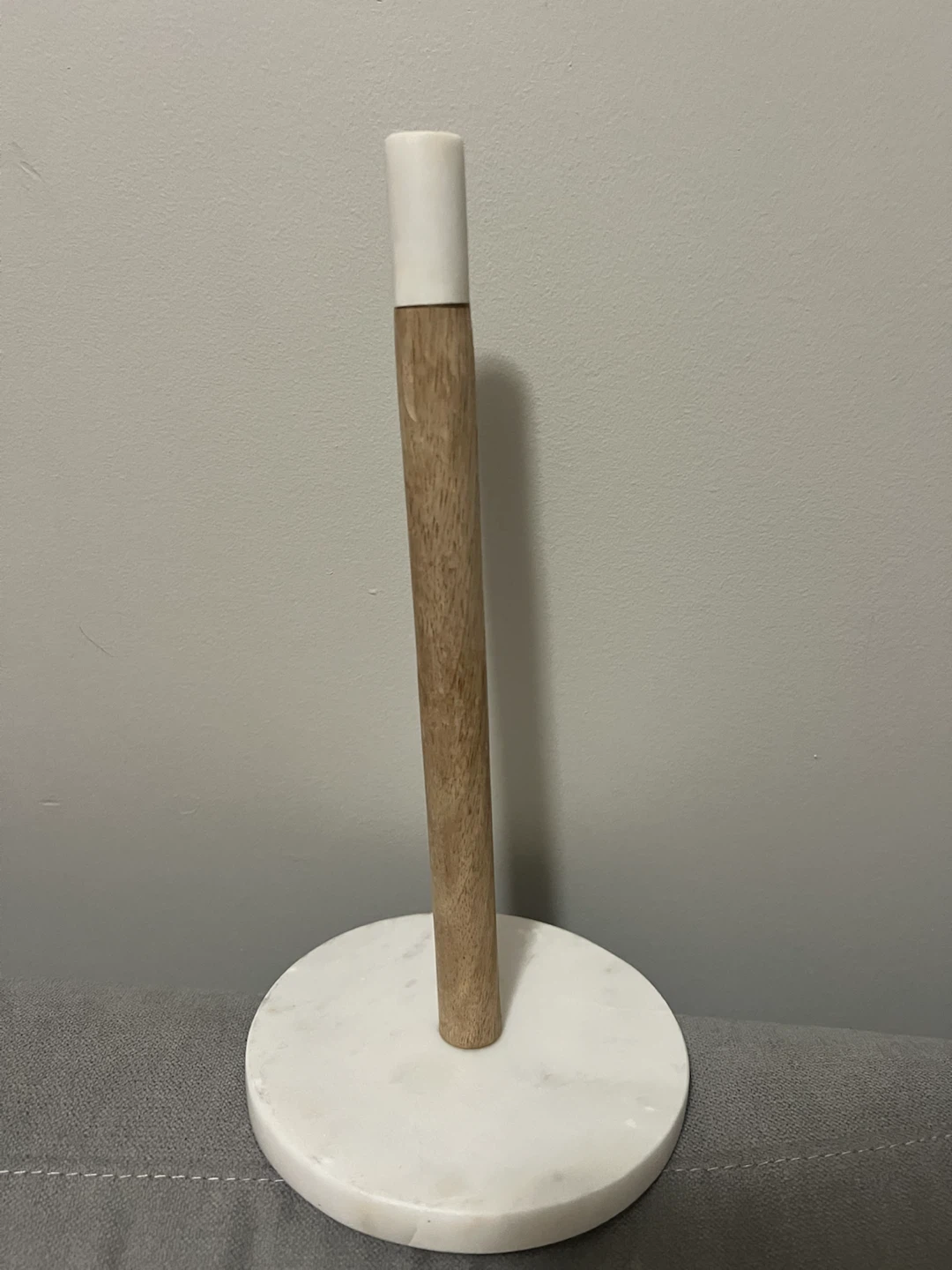 Farberware Marble and Wood Paper Towel Holder