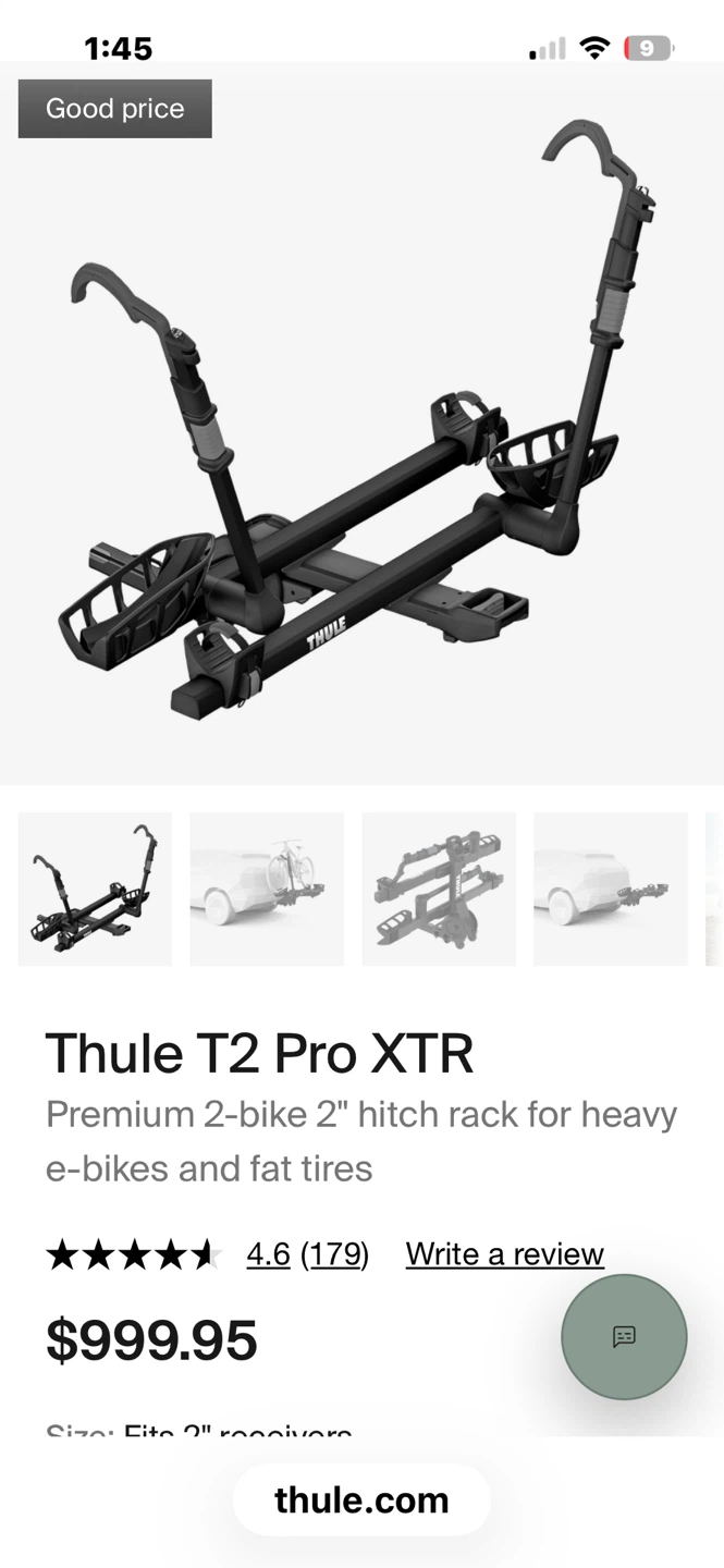 Thule T2 Pro XT PLUS THE Add-On Bike Rack