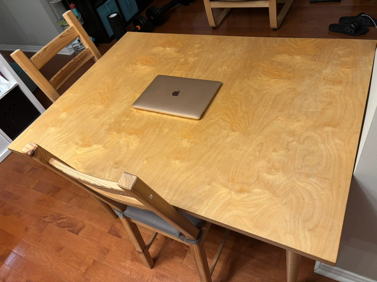 Light Wood Dining Table and Two Chairs - photo 2