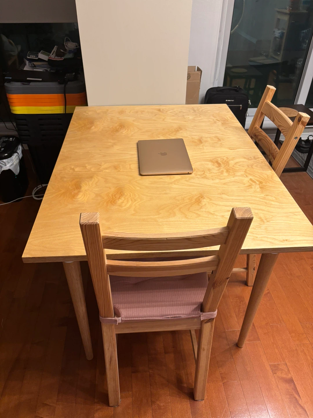 Light Wood Dining Table and Two Chairs - photo 3