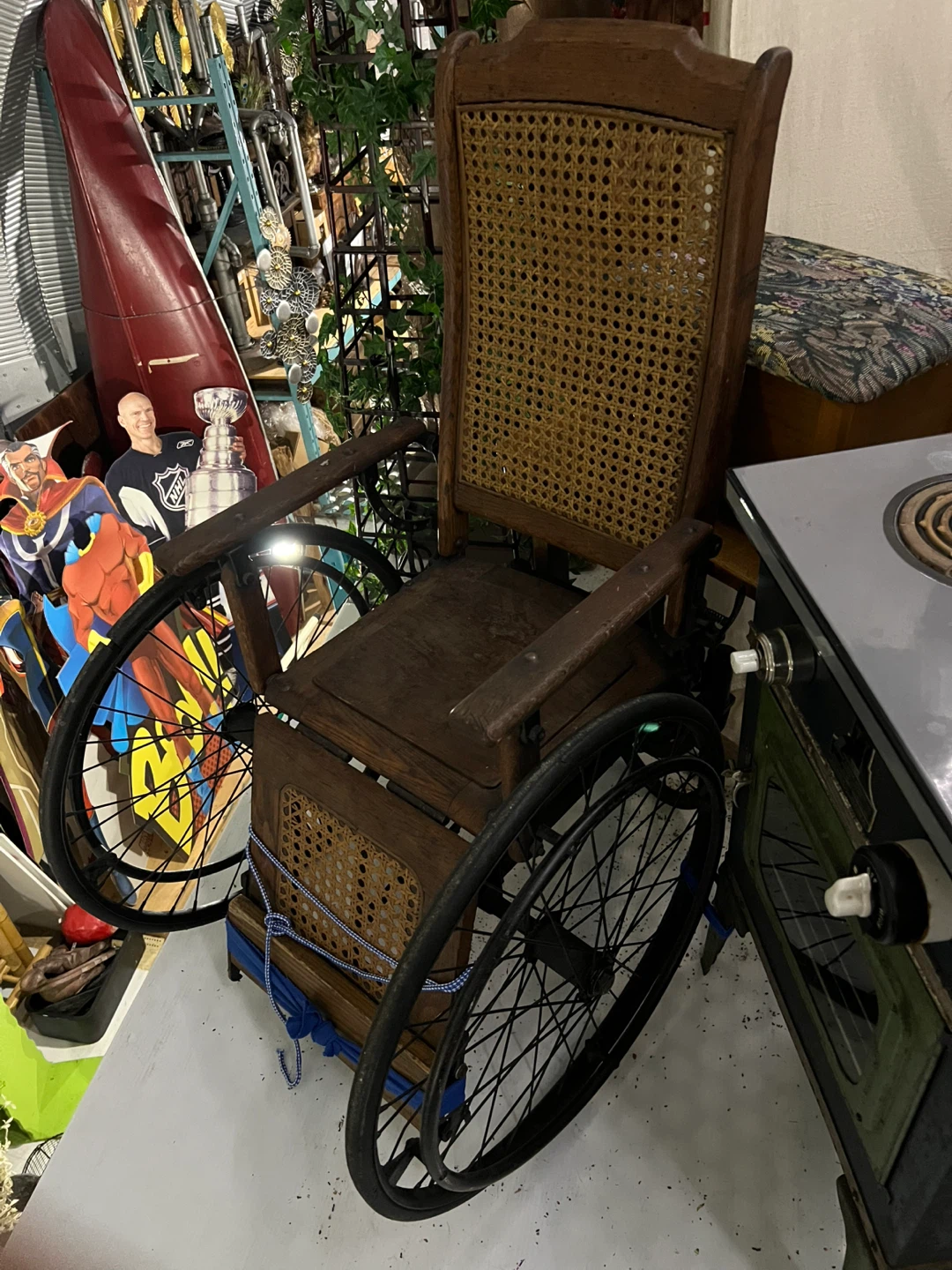 Vintage wooden wheelchair