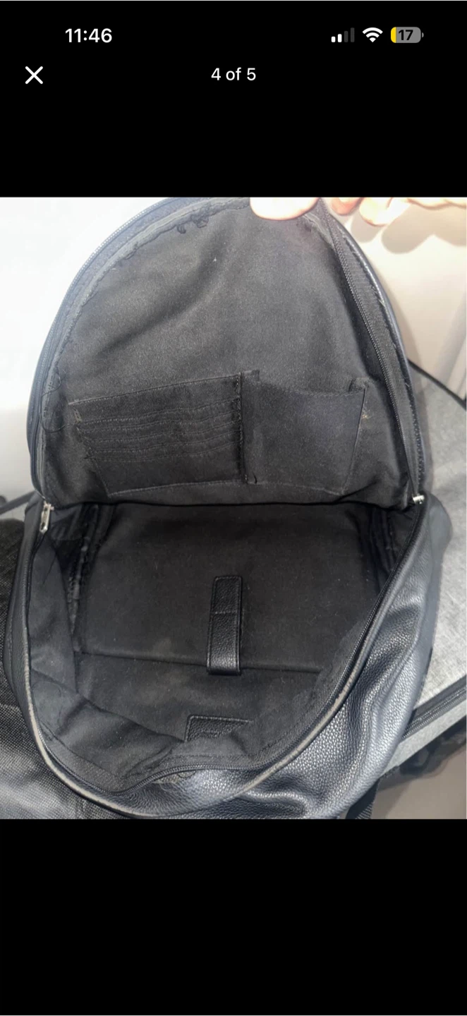 Guess black leather-look backpack - photo 4
