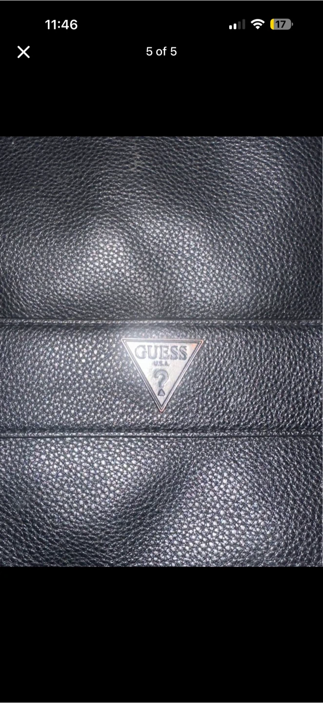 Guess black leather-look backpack - photo 5