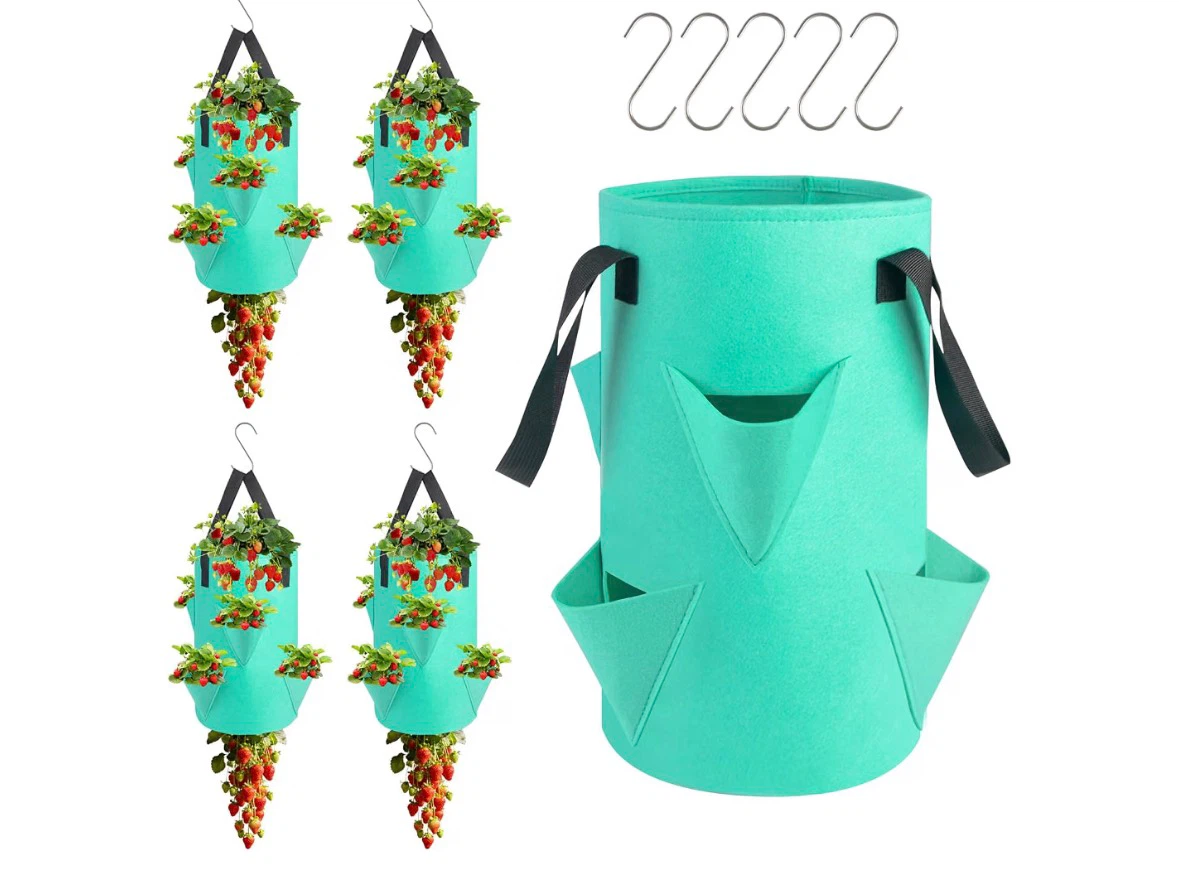5 Pack Upside Down Strawberry Hanging Planter