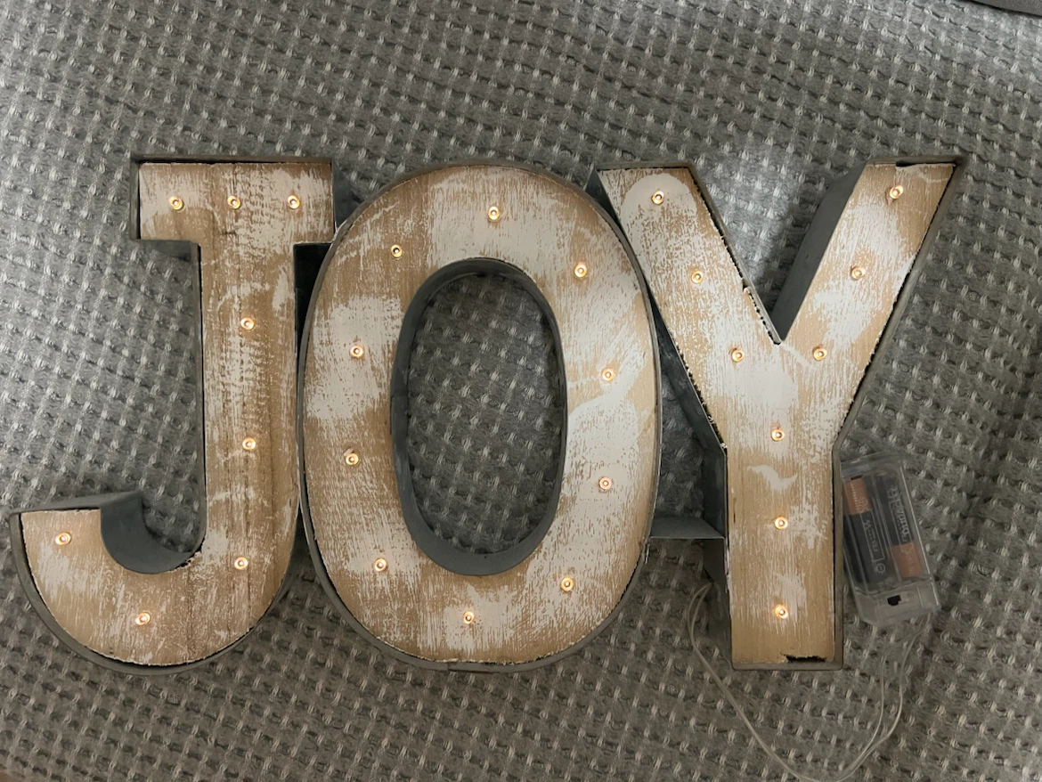 JOY Light-Up Metal Sign - photo 2