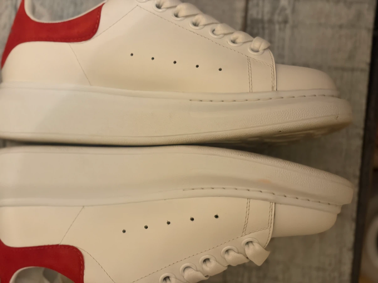 Alexander McQueen White Sneakers with Red Heel - photo 5