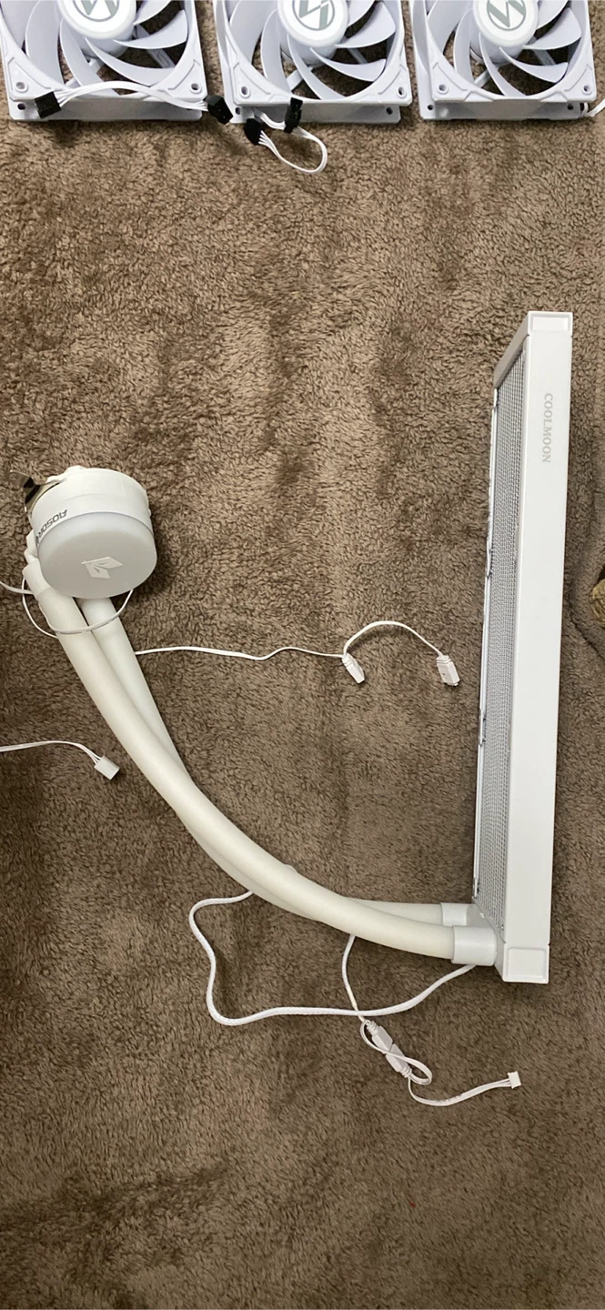 Coolmoon 360mm White CPU Liquid Cooler
