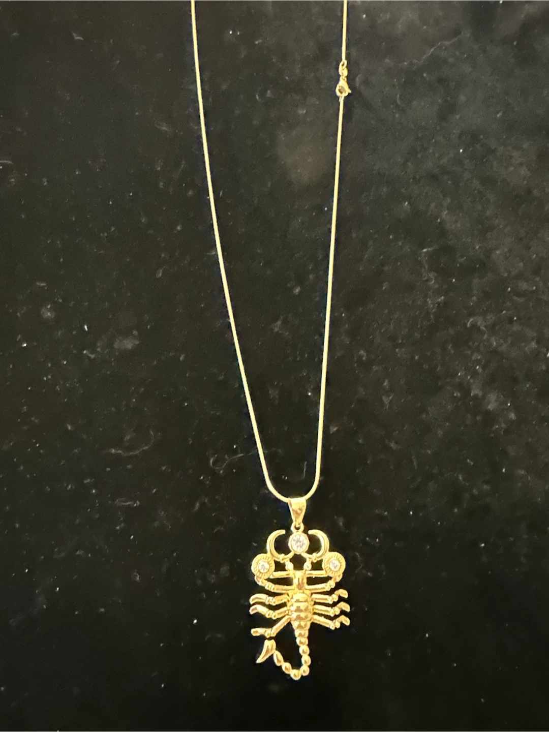 14k laminated Gold-Tone Scorpio Pendant Necklace