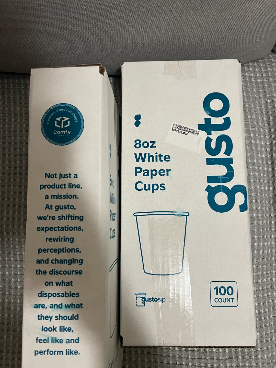 Set of Two Gusto 8oz White Paper Cups 100 Count