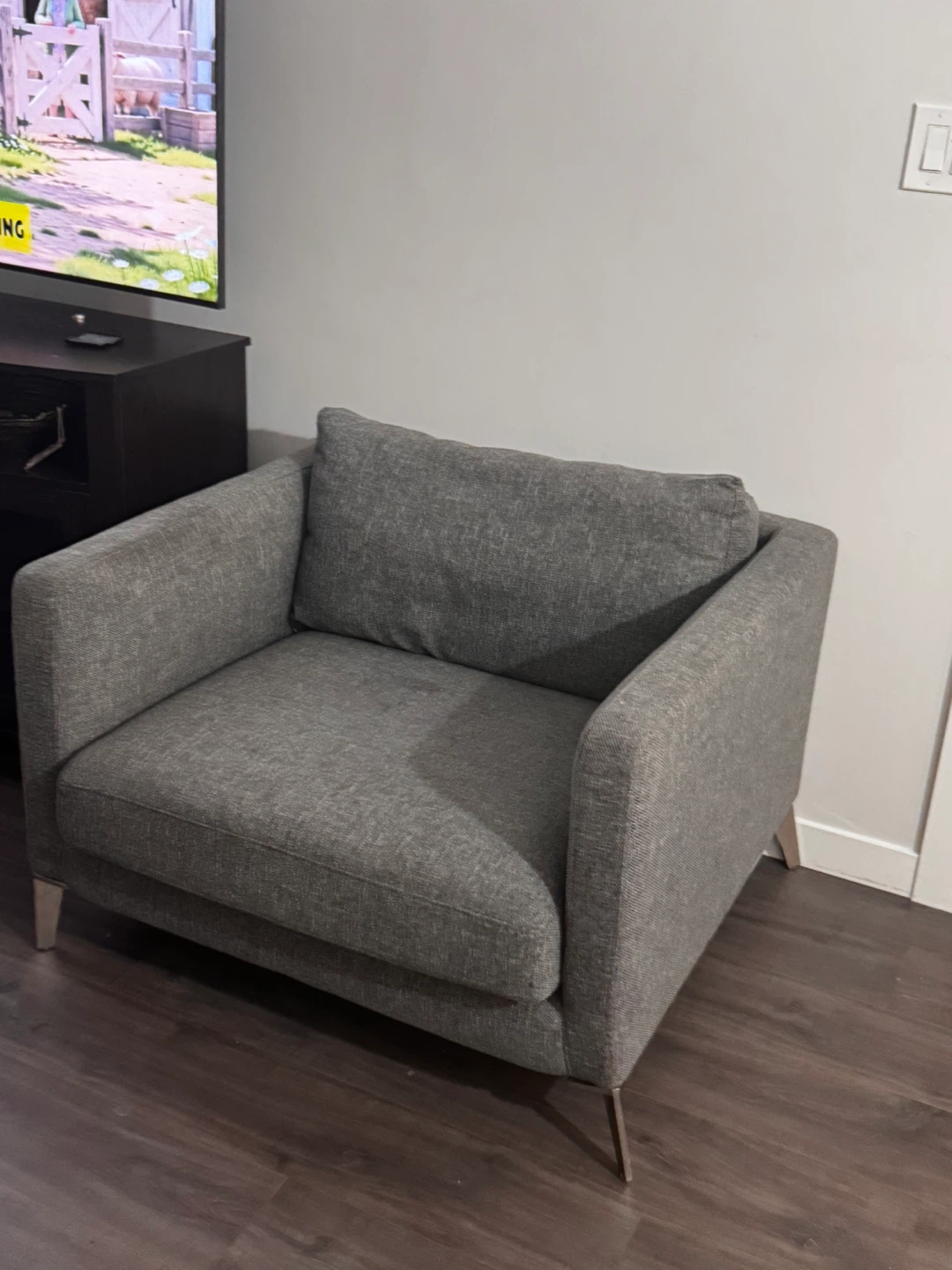 Modern Grey Accent Chair - photo 3