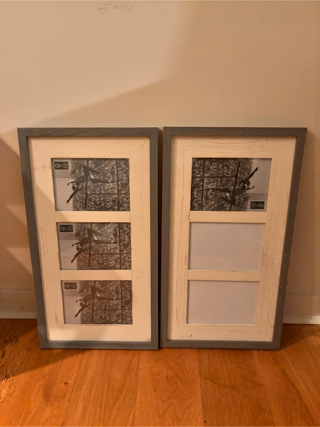 Two rustic triple photo frames - photo 2