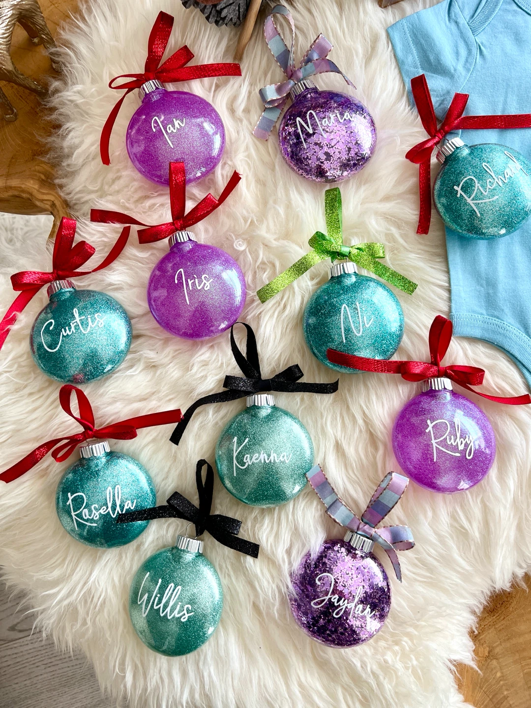 Hand-glittered Christmas Ornament
