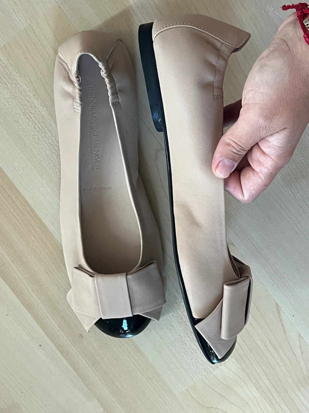Kennel & Schmenger Beige Leather Flats Size 6 - photo 2