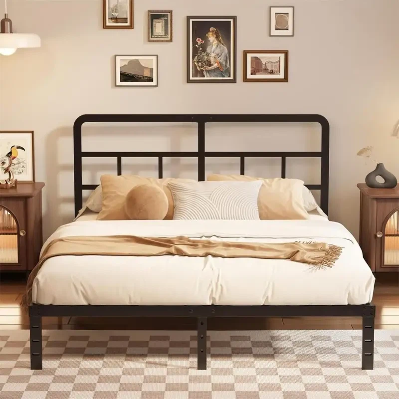 HusLeephu King Bed Frame with Headboard – 12 Inch