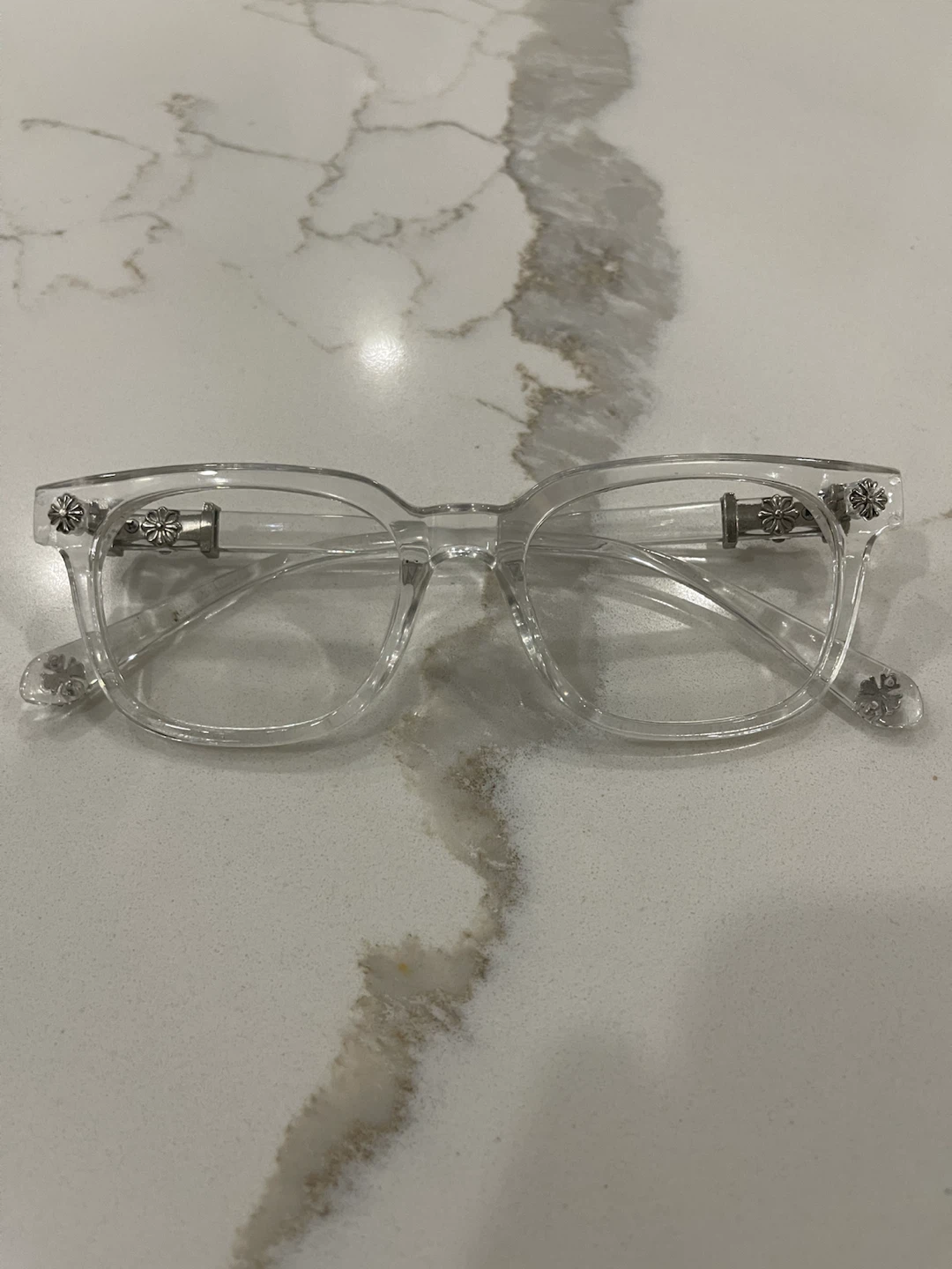 Chrome Hearts clear frame glasses