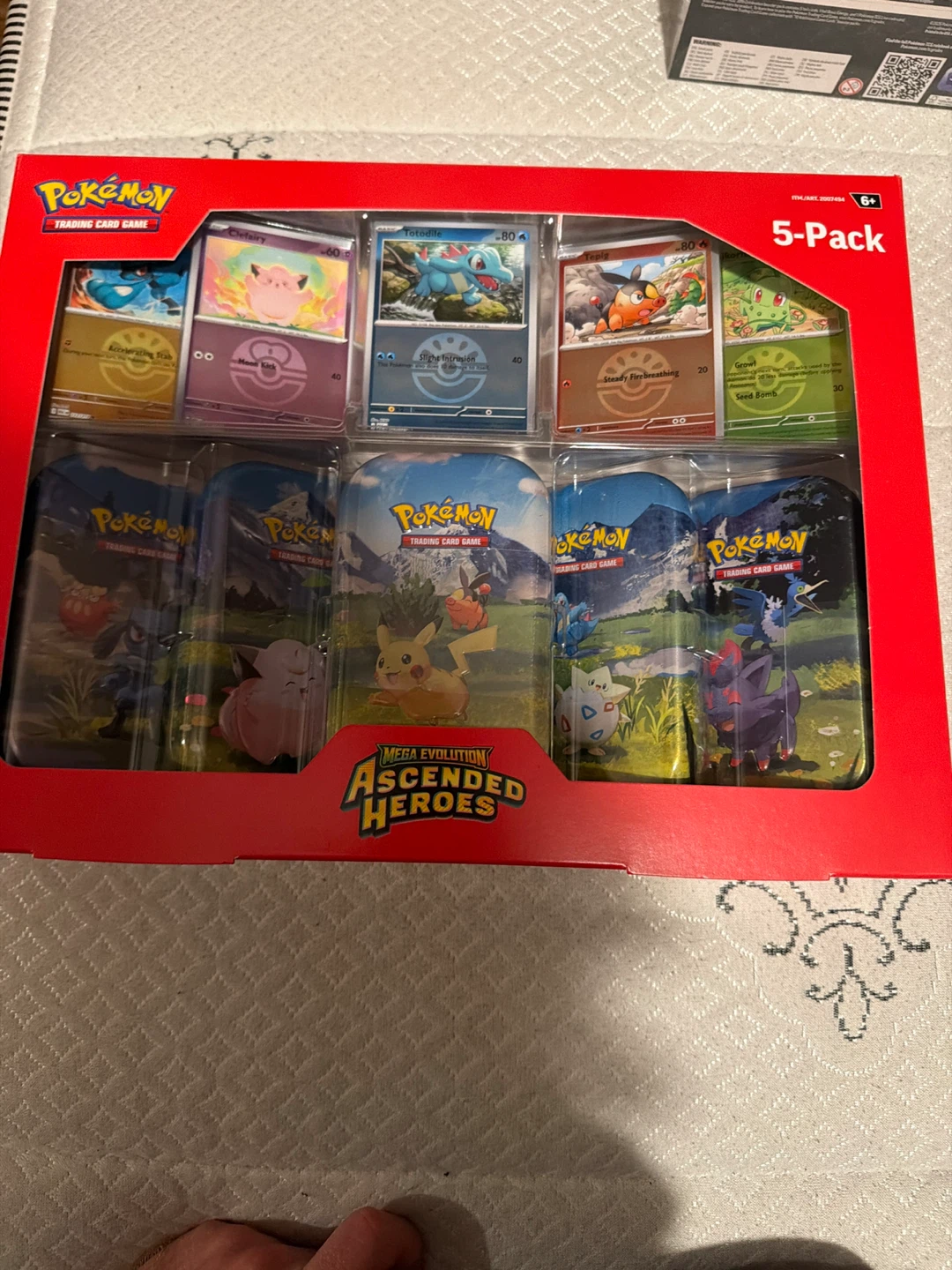 Pokémon TCG Mega Evolution-Ascended Heroes 5-Pack Mini Tin Set