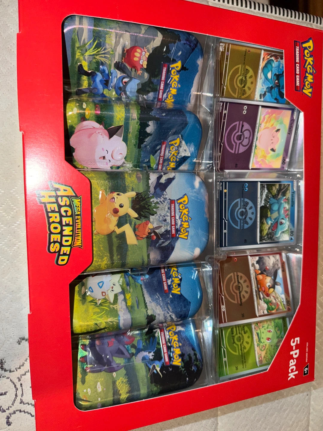 Pokémon TCG Mega Evolution-Ascended Heroes 5-Pack Mini Tin Set - photo 3