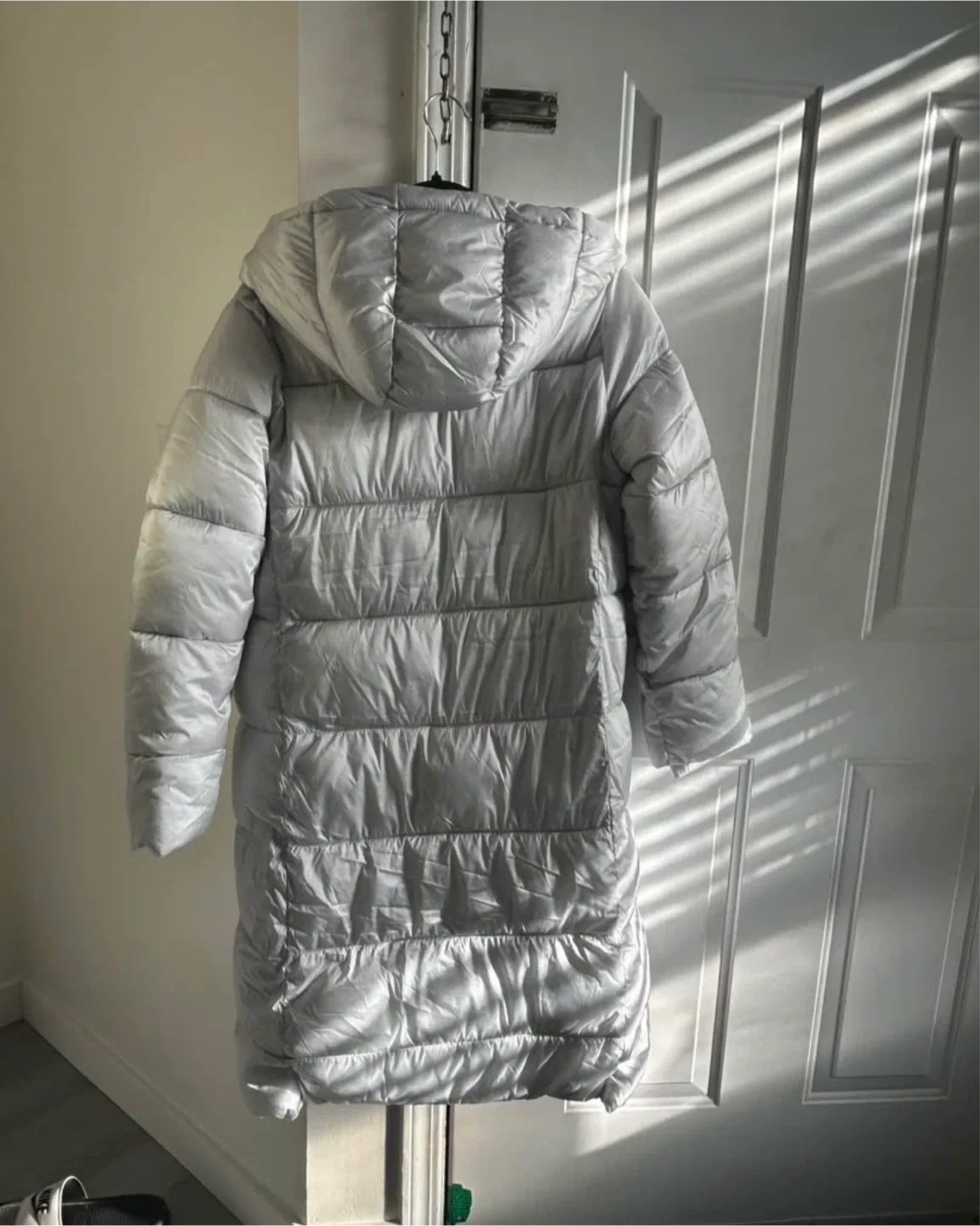 Gap Puffer Long Coat Silver - photo 2