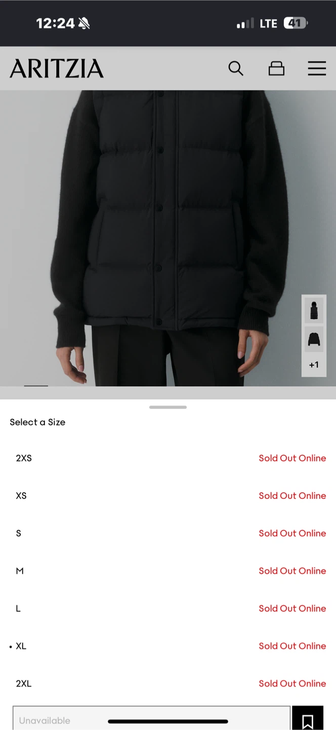 Black Aritzia SuperPuff LoHip Vest - photo 4