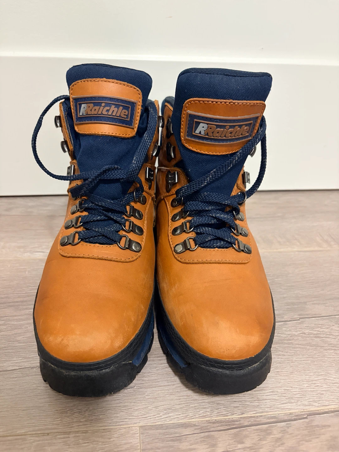 Vintage Raichle Leather Hiking Boots (Swiss Design)
